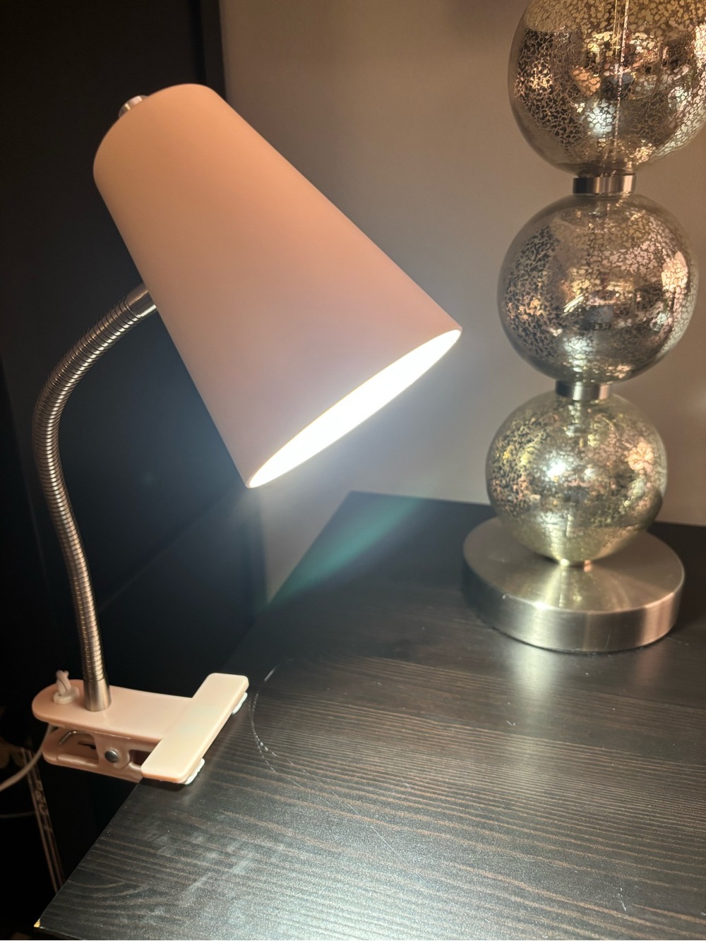 Clip Lamp in Pale Pink